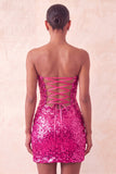 Sparkly Silver Cut Out Sweetheart Bodycon Homecoming Dress with Slit
