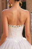 Sweetheart White Lace A Line Corset Short Homecoming Dress