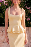 Light Blue Mermaid Corset Applique Floral Wedding Guest Dress