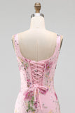 Black Corset Bodycon Sequin Floral Short Homecoming Dress