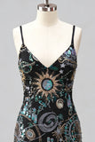 Green Bodycon Sequin Embroidered Short Homecoming Dress