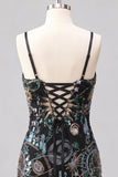 Green Bodycon Sequin Embroidered Short Homecoming Dress