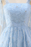 Dusty Rose 3D Floral Appliqued A Line Short Homecoming Dress with Beadings