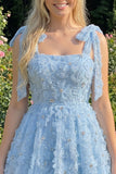 Dusty Rose 3D Floral Appliqued A Line Short Homecoming Dress with Beadings
