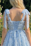 Dusty Rose 3D Floral Appliqued A Line Short Homecoming Dress with Beadings