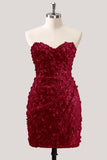Bodycon Corset Strapless Sequin Light Blue Homecoming Dress