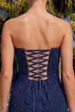 Lilac Bodycon Beaded Strapless Short Homecoming Dress