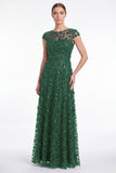 Dusty Rose A Line Sequin Mother of the Bride Dress with Cap Sleeevs