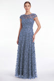 Dusty Rose A Line Sequin Mother of the Bride Dress with Cap Sleeevs
