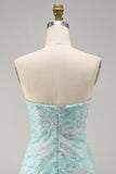Mint Strapless Bodycon Sequin Short Homecoming Dress