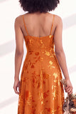 Dusty Purple Burnout Velvet Cowl Neck A Line Bridesmaid Dress with Slit