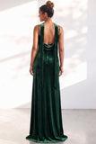 Velvet Spaghetti Straps Dusty Sage Bridesmaid Dress with Scarf