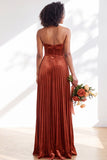 Strapless Velvet Pleated A Line Dark Green Bridesmaid Dress