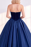 Sweetheart Velvet Burgundy Satin A Line Midi Dress