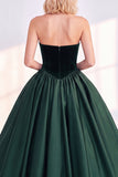 Sweetheart Velvet Burgundy Satin A Line Midi Dress