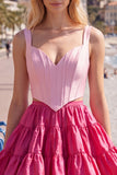 2-Piece Navy Purple A Line Corset Homecoming Dress