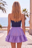 Pink Fuchsia Sweetheart Satin A Line Homecoming Dress with Bow