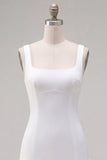 Mint Green Square Neck Bodycon Short Homecoming Dress with Ruffles