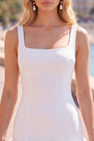 Mint Green Square Neck Bodycon Short Homecoming Dress with Ruffles