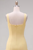 Mint Green Square Neck Bodycon Short Homecoming Dress with Ruffles