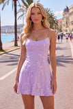 Dark Green A Line Short Homecoming Dress with Lace-up Back
