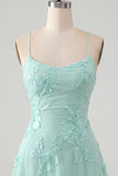 Dark Green A Line Short Homecoming Dress with Lace-up Back