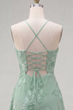 Dark Green A Line Short Homecoming Dress with Lace-up Back