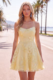 Dark Green A Line Short Homecoming Dress with Lace-up Back