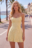 Dark Green A Line Short Homecoming Dress with Lace-up Back