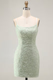 Beaded Bodycon Floral Blue Homecoming Dress