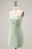 Beaded Bodycon Floral Blue Homecoming Dress