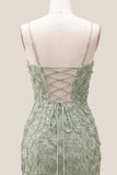 Beaded Bodycon Floral Blue Homecoming Dress
