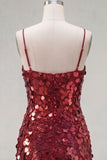 Champagne Sequin Bodycon Short Homecoming Dress