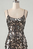 Champagne Sequin Bodycon Short Homecoming Dress