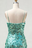 Champagne Sequin Bodycon Short Homecoming Dress