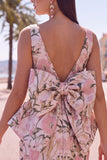 Blue Jacquard Boat Neck Bodycon Short Homecoming Dress with Bow