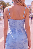 Pink Floral Cowl Neck Short Homecoming Dress