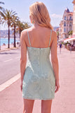 Pink Floral Cowl Neck Short Homecoming Dress