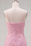 Pink Floral Cowl Neck Short Homecoming Dress