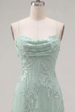 Pink Floral Cowl Neck Short Homecoming Dress