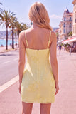 Pink Floral Cowl Neck Short Homecoming Dress