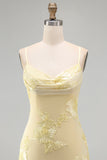 Pink Floral Cowl Neck Short Homecoming Dress