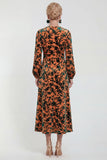 Floral Velvet Burnout Black Mother of the Bride Dress with Long Sleeves