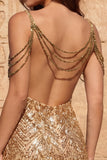 Burgundy Sequin Cold Shoulder Bodycon Short Homecoming Dress with Fringes