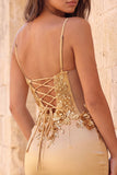 Dark Green Corset Bodycon Applique Short Homecoming Dress with Lace-up Back
