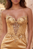 Dark Green Corset Strapless Bodycon Sequin Homecoming Dress