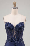 Dark Green Corset Strapless Bodycon Sequin Homecoming Dress