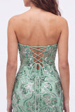 Strapless Royal Blue Sequin Bodycon Short Homecoming Dress