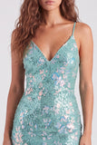 Sparkly Mint Green Bodycon Homecoming Dress with Lace-up Back