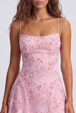 Orange Sequin Beaded A Line Homecoming Dress with Lace-up Back